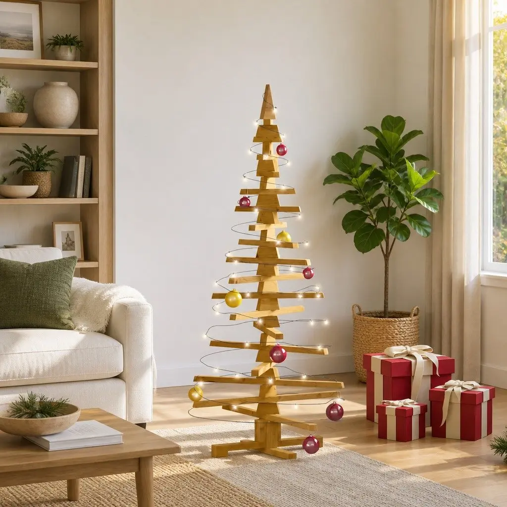 150cm Wooden Christmas Tree for Home Use