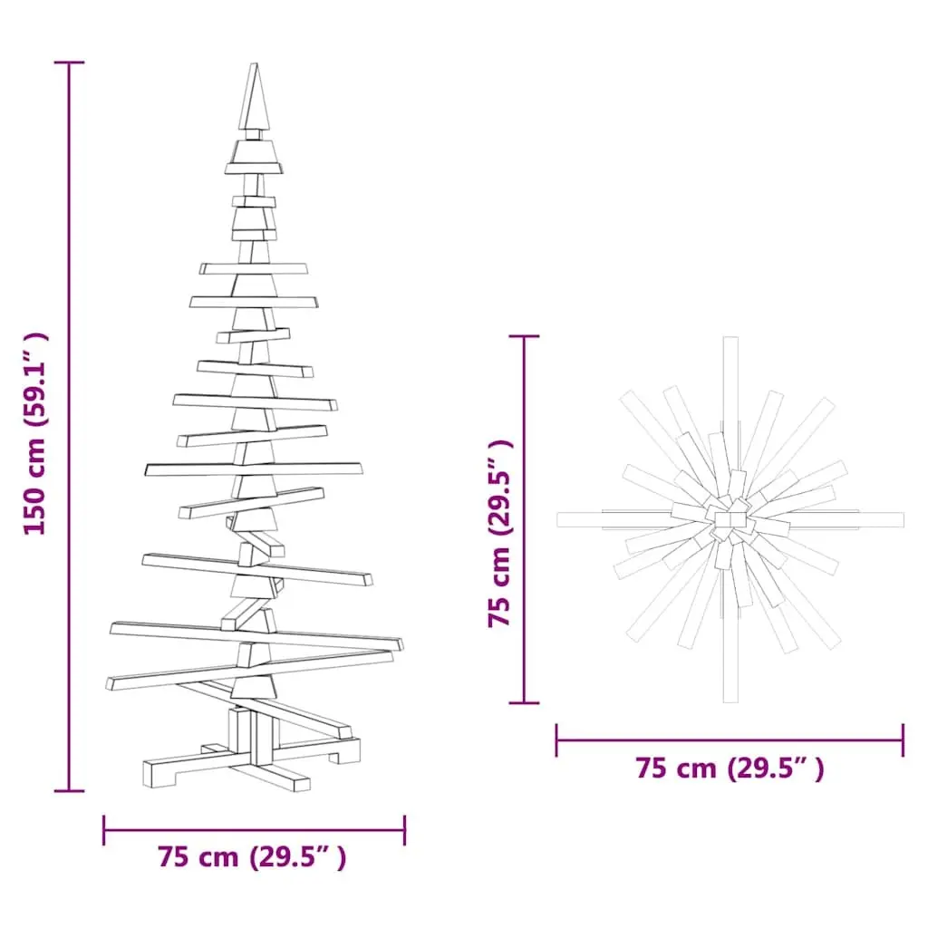 150cm Wooden Christmas Tree for Home Use