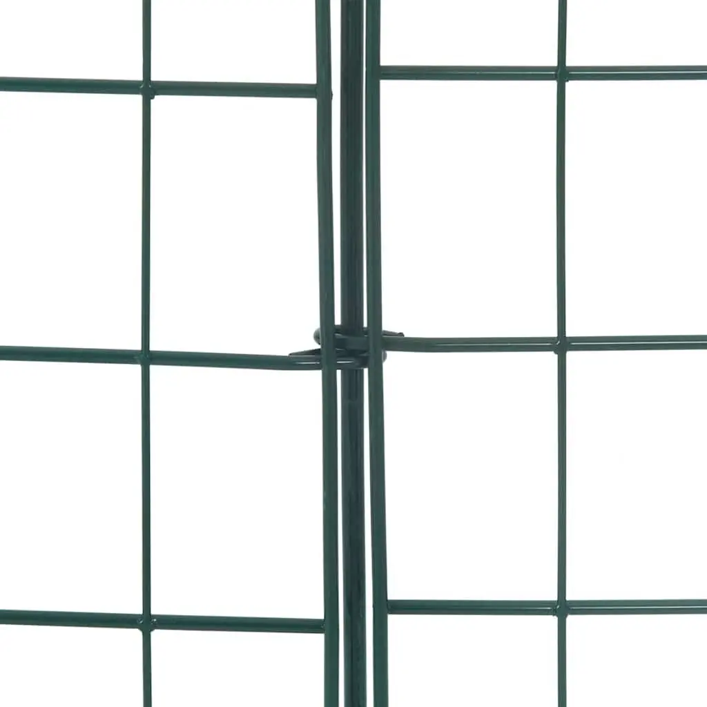 Steel Garden Panels Green 5 Piece Fence Set for Ponds and Terraces