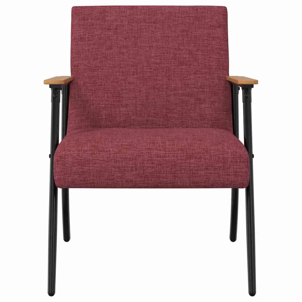 Armchair Red Fabric Modern Living Room Lounge Seat Comfortable Recliner Chair
