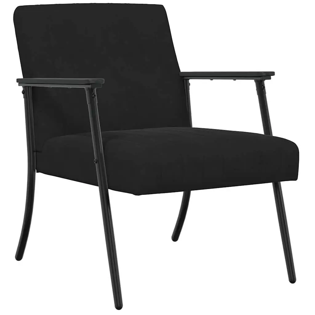 Black Velvet Armchair Modern Living Room Bedroom Lounge Chair Comfortable