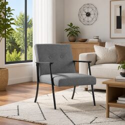 Versatile Dark Grey Armchair for Any Room