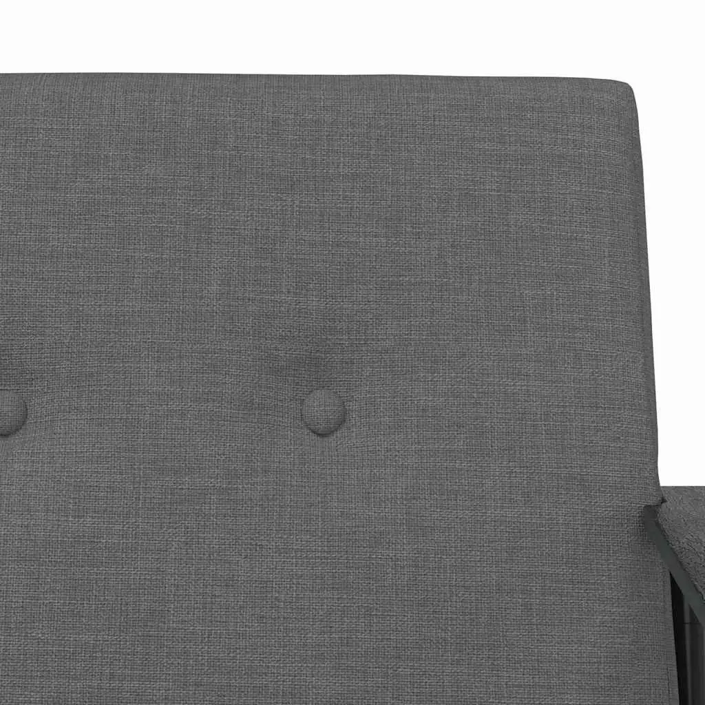 Armchair Dark Grey Fabric Ergonomic Foam Cushion Indoor Lounge Chair