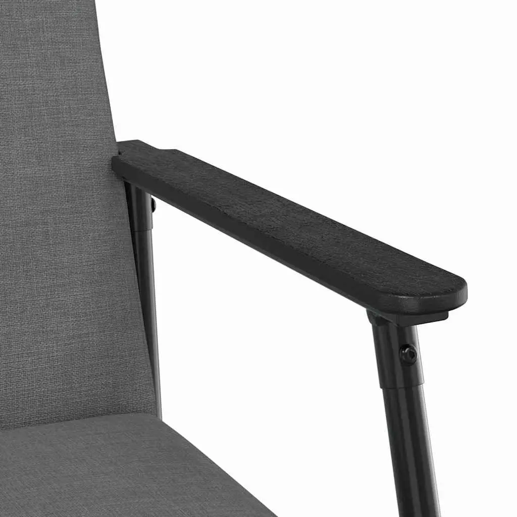 Armchair Dark Grey Fabric Ergonomic Foam Cushion Indoor Lounge Chair