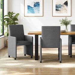 Versatile Grey Dining Chairs on Wheels for Any Room