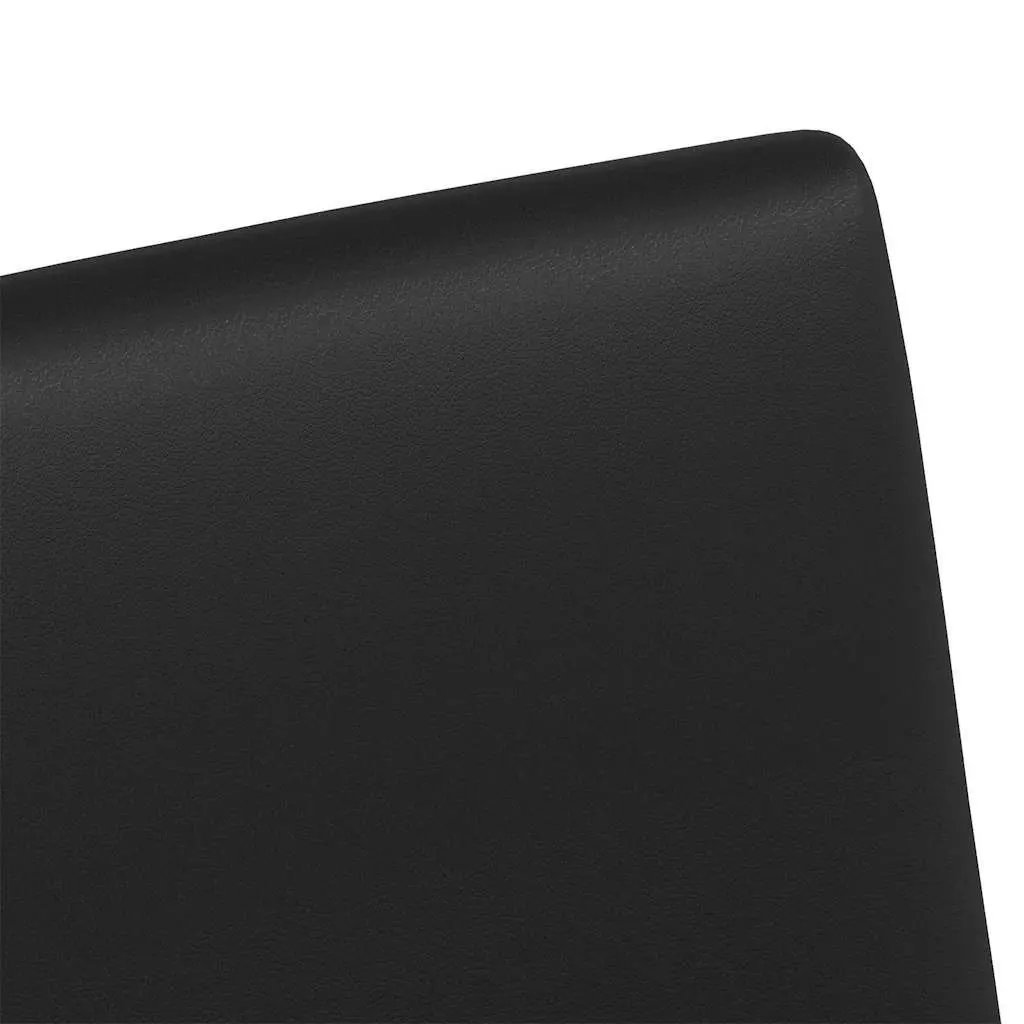 Dining Chairs Faux Leather 2 pcs Black Kitchen Room Seating Furniture