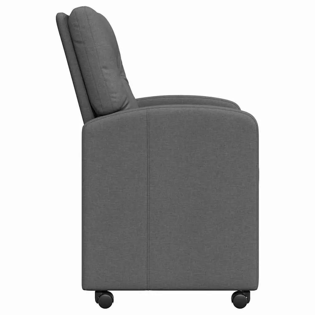 Dining Chairs with Wheels 2 pcs Grey Modern Kitchen Seating Ergonomic Design