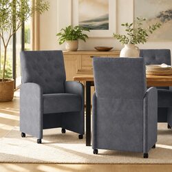 Practical Dining Chairs with Wheels for Everyday Use