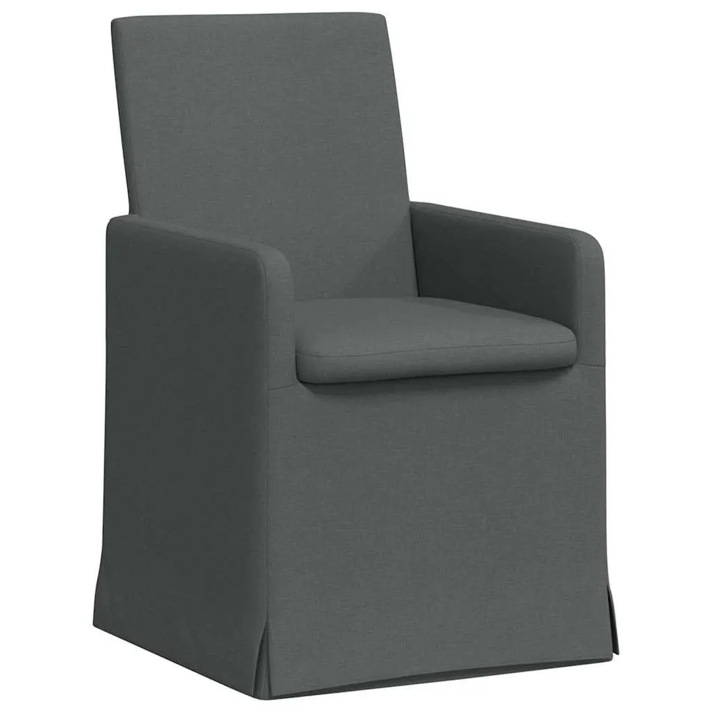 Dining Chairs Plywood and Metal 57 x 67 x 95 cm Green Set of 2 Modern Kitchen Furniture Wheels Armrest Ergonomic