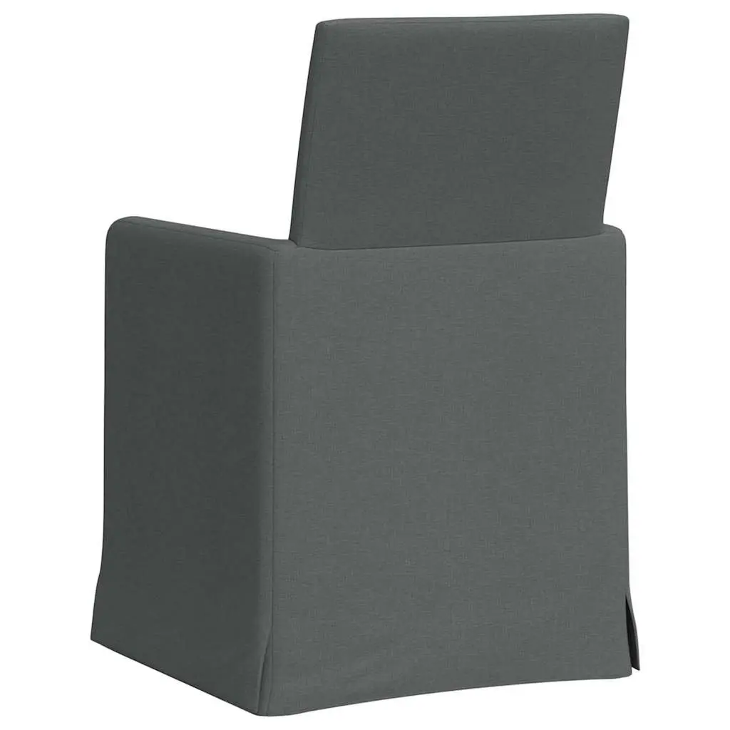 Dining Chairs Plywood and Metal 57 x 67 x 95 cm Green Set of 2 Modern Kitchen Furniture Wheels Armrest Ergonomic