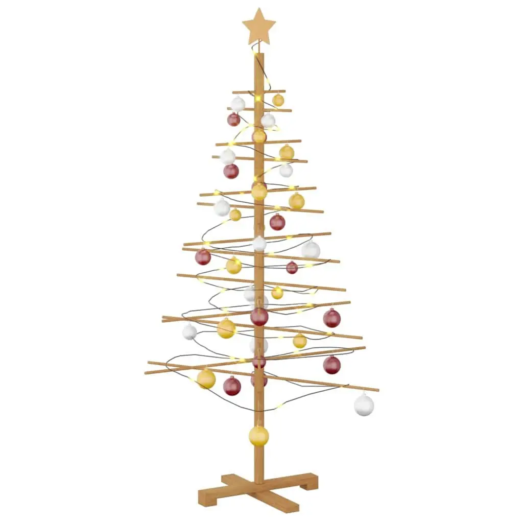 Wooden Christmas Tree Bamboo 150cm Brown Seasonal Holiday Decoration Indoor