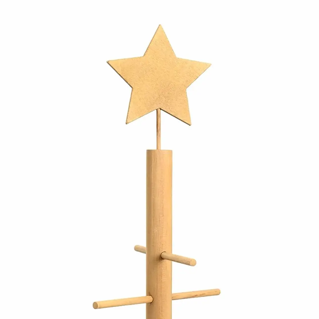 Wooden Christmas Tree Bamboo 150cm Brown Seasonal Holiday Decoration Indoor