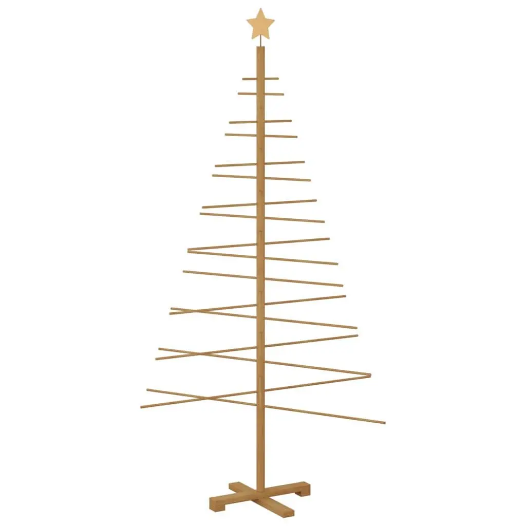 180cm Wooden Christmas Tree Natural Bamboo with Pine Stand Seasonal Decor