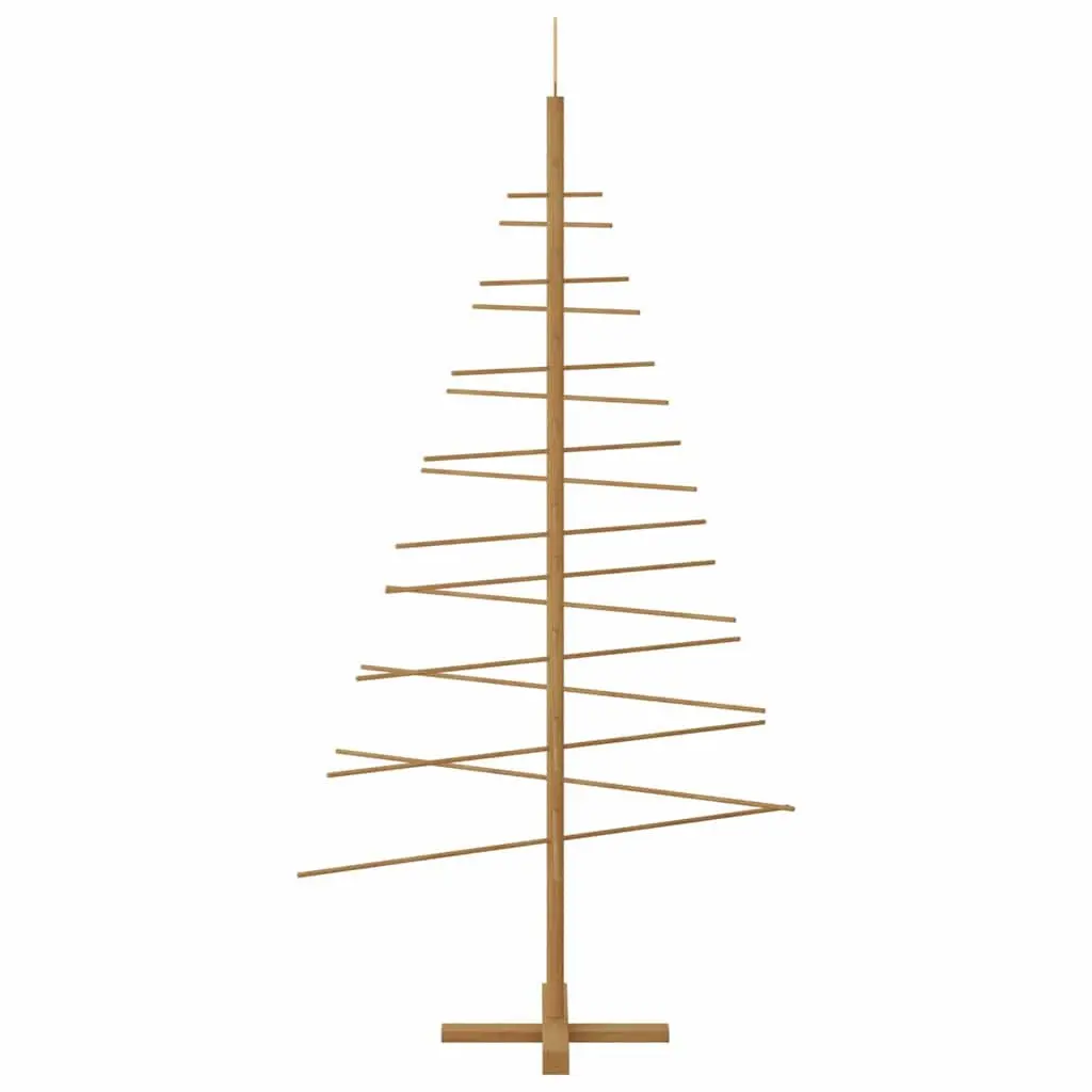 180cm Wooden Christmas Tree Natural Bamboo with Pine Stand Seasonal Decor