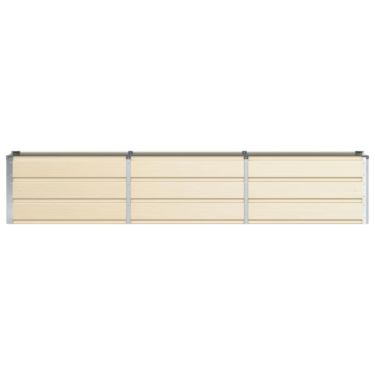 Steel Planter 240 x 40 x 45 cm Ivory Indoor Outdoor Raised Bed