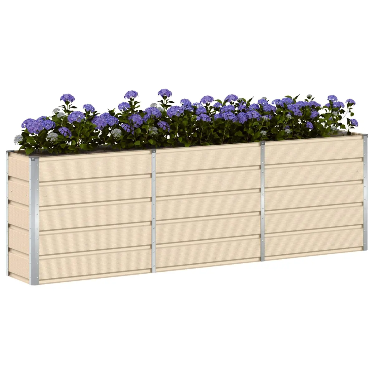 Ivory Steel Planter for Home Decor
