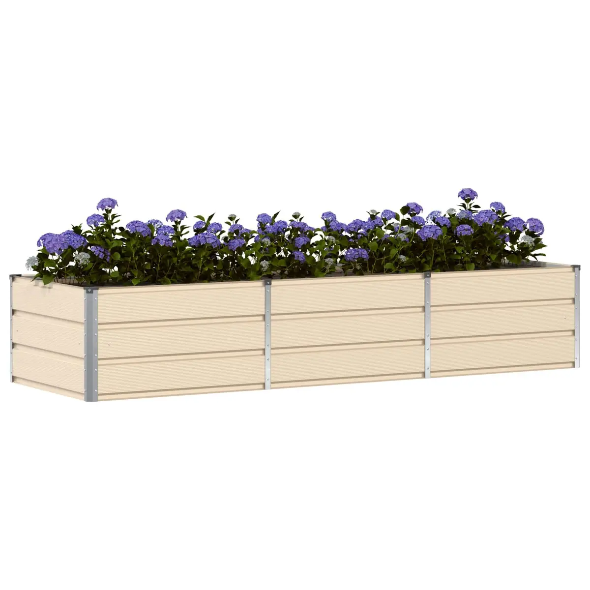 Steel Planter 240x80x45cm Ivory Minimalist Indoor Outdoor Garden Pot