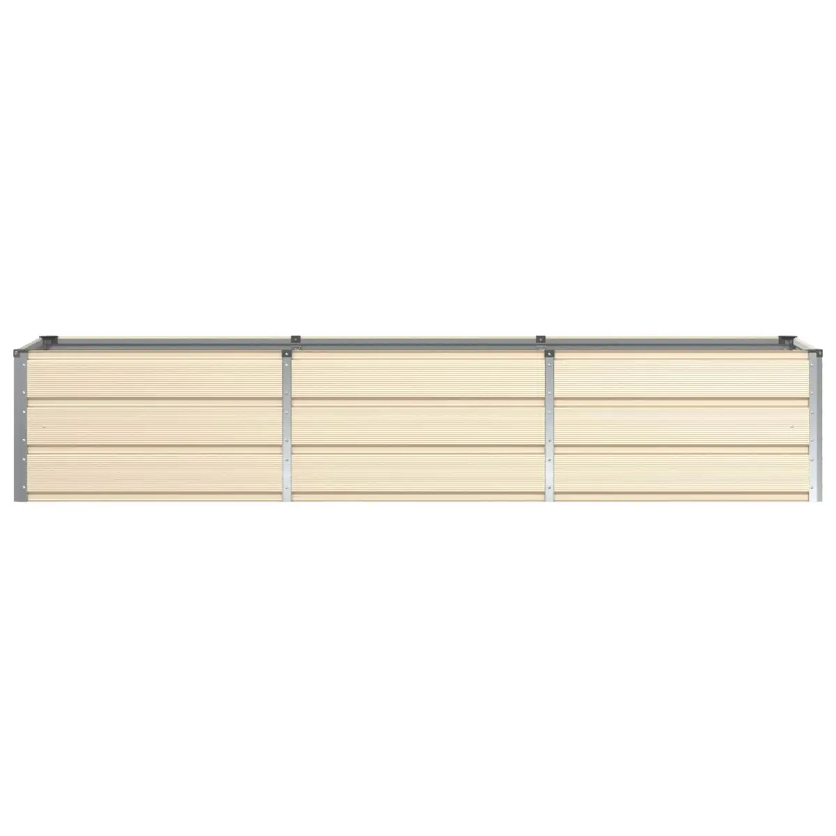 Steel Planter 240x80x45cm Ivory Minimalist Indoor Outdoor Garden Pot
