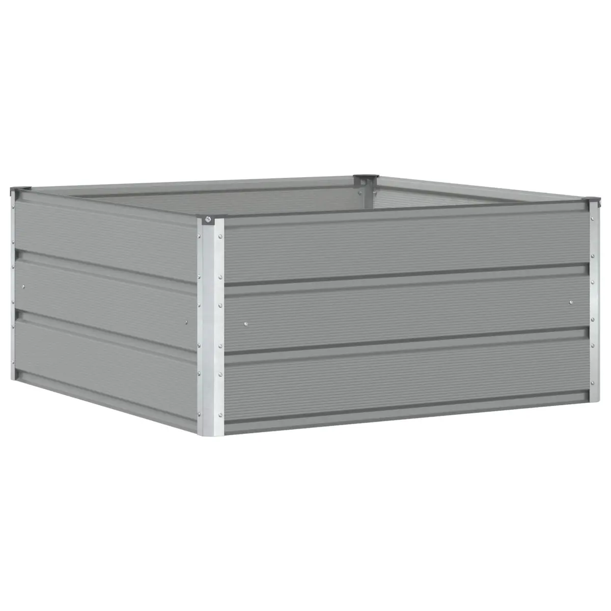 Steel Planter Light Grey Modern Minimalist Outdoor Decorative Garden Pot 100x100x45cm