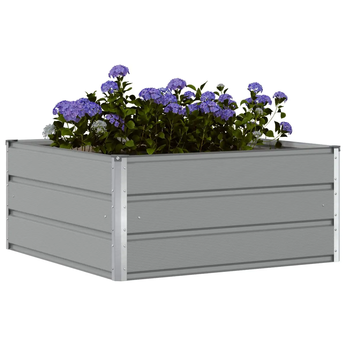 Steel Planter Light Grey Modern Minimalist Outdoor Decorative Garden Pot 100x100x45cm