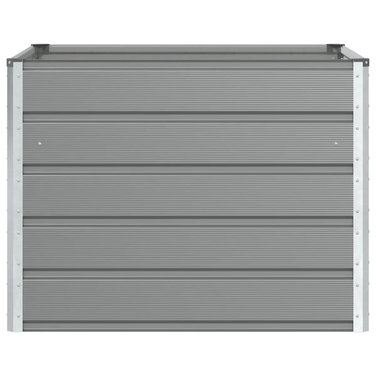 Steel Planter Modern 100 x 100 x 75 cm Light Grey