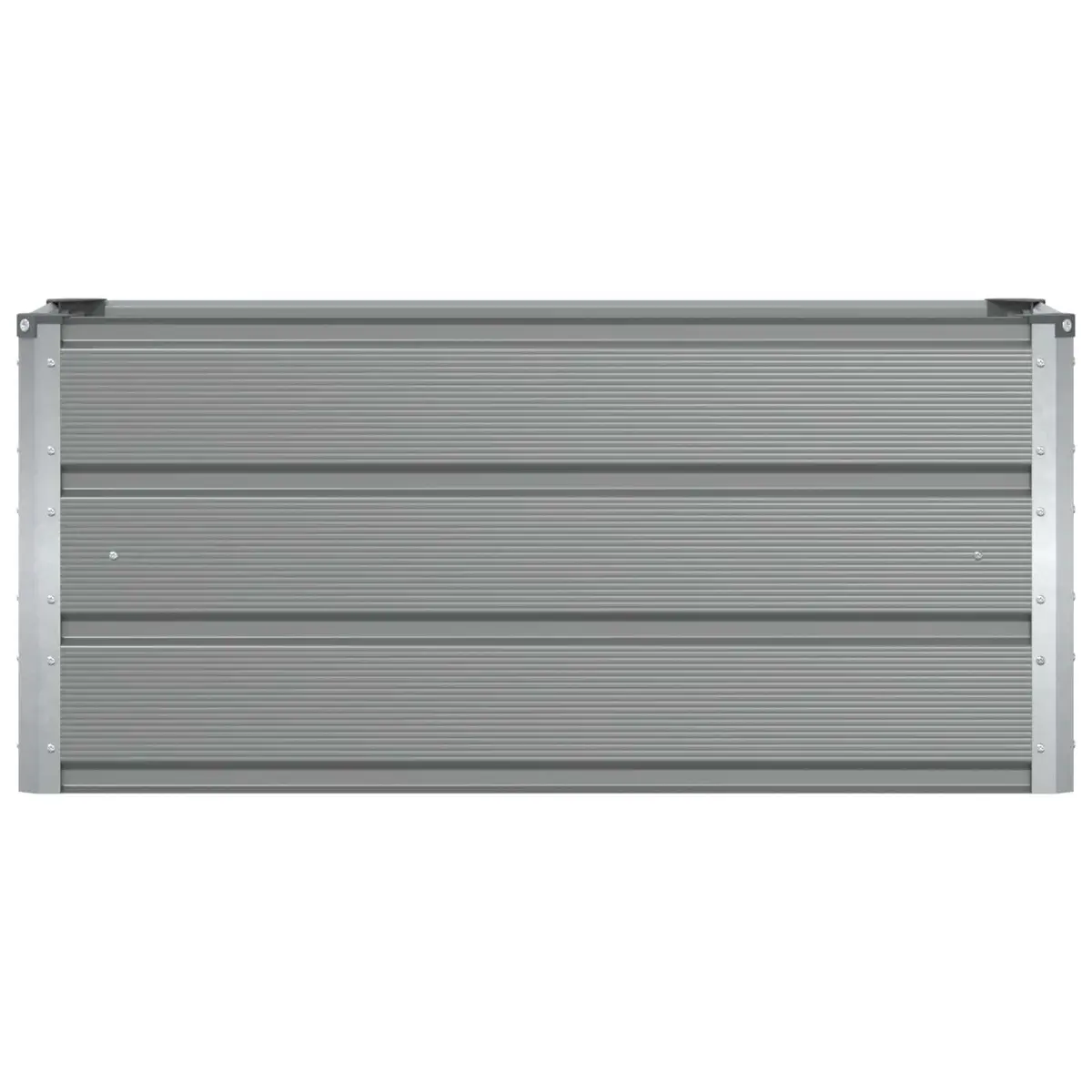 Steel Planter Light Grey 100x40x45cm Modern Indoor Outdoor Pot