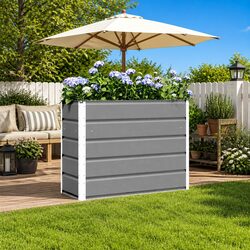 Ideal Light Grey Steel Planter for Your Home or Patio