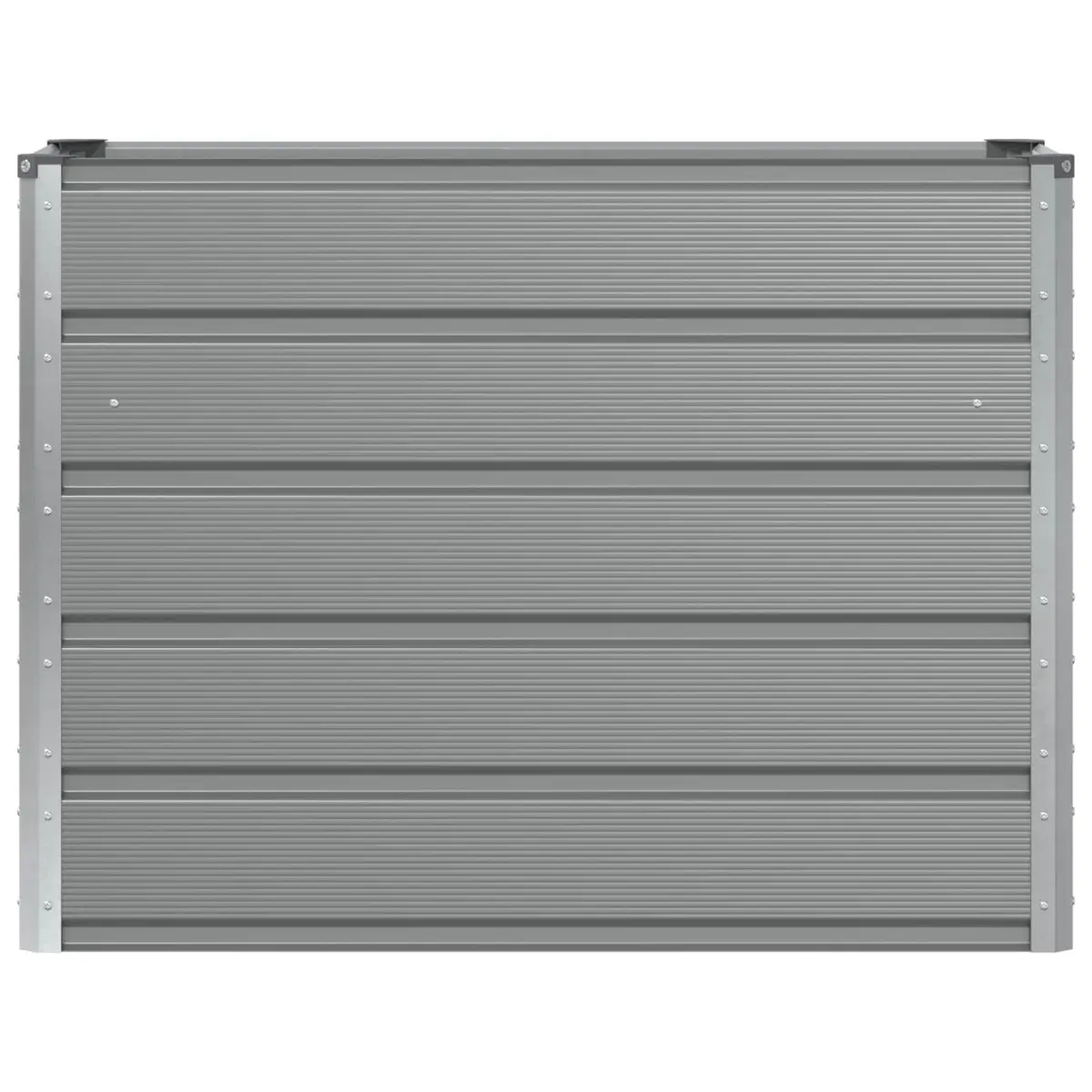 Planter Steel Frame Light Grey 100cm Length 40cm Width 75cm Height Indoor Outdoor Garden Patio Container