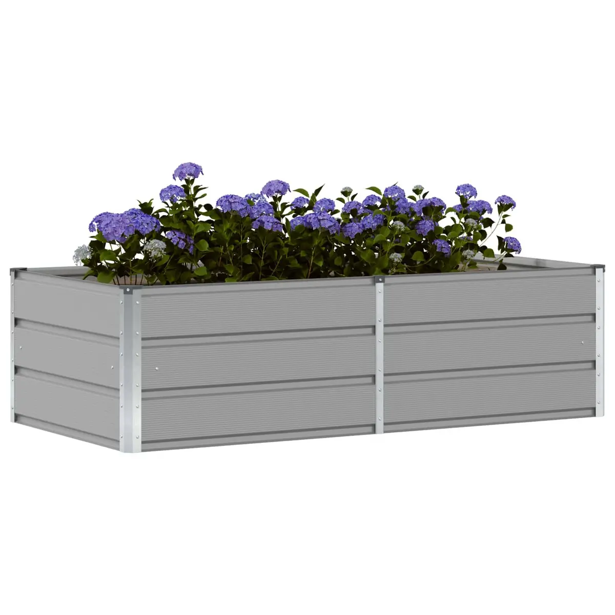 Planter Steel Light Grey 160x80x45cm Indoor Outdoor Modern Container