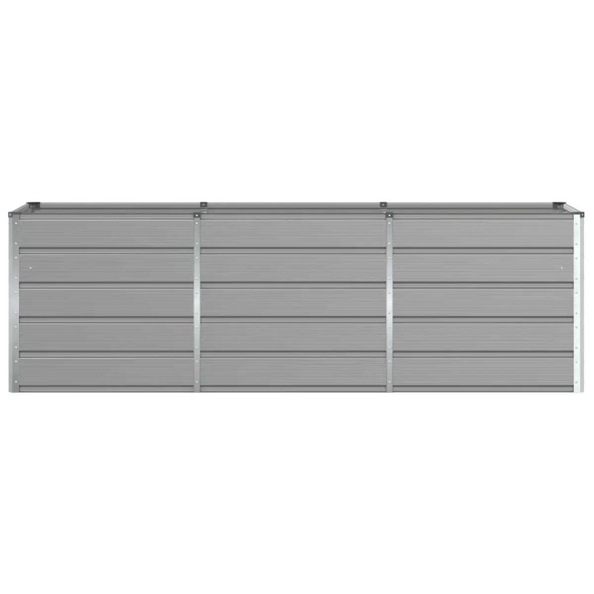 Modern Steel Planter Light Grey 240x80x75cm Garden Outdoor Indoor Pot Container