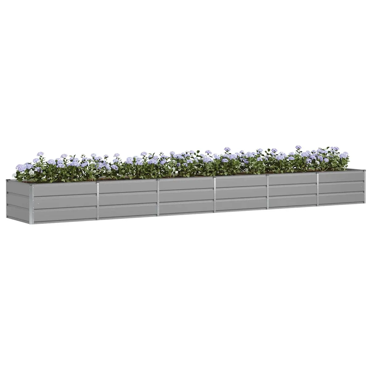 Planter Steel Light Grey 480x80x45cm Garden Terrace Indoor Outdoor