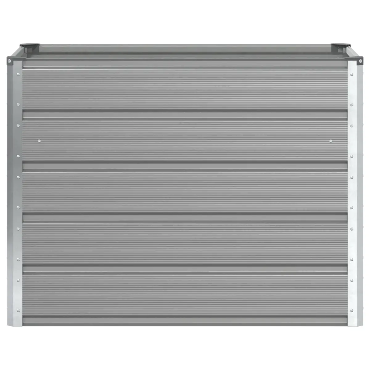 Steel Planter Galvanised Light Grey 100cm x 50cm x 77cm Modern Outdoor Pot for Garden and Terrace