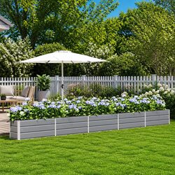 Practical Galvanised Steel Planter for Gardens and Terraces