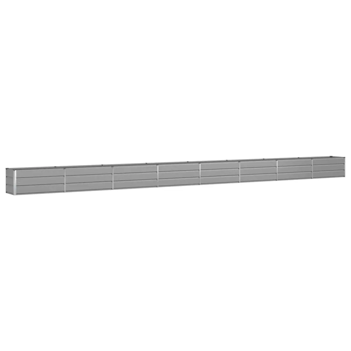 Galvanised Steel Planter Light Grey 770 x 50 x 45 cm Garden Outdoor Raised Bed