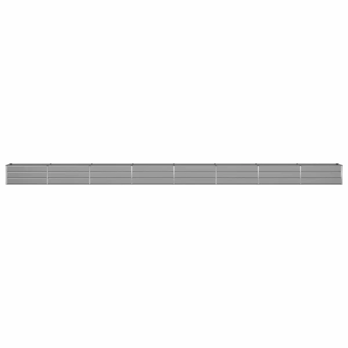 Galvanised Steel Planter Light Grey 770 x 50 x 45 cm Garden Outdoor Raised Bed