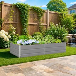 Light Grey Planter for Versatile Outdoor Use