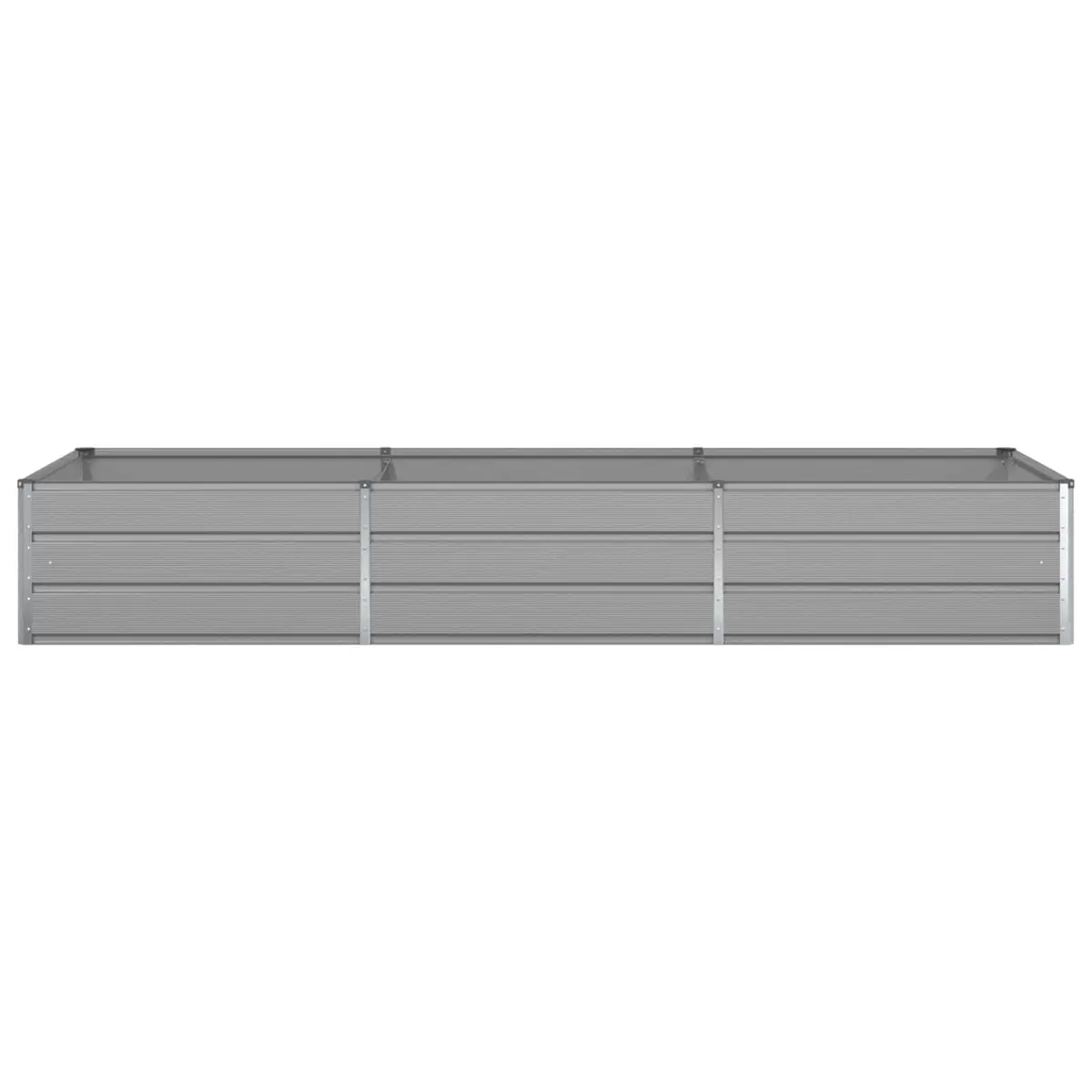 Steel Planter Outdoor Raised Bed Light Grey 290cm x 100cm x 45cm Galvanised Suitable for Garden and Terrace Use