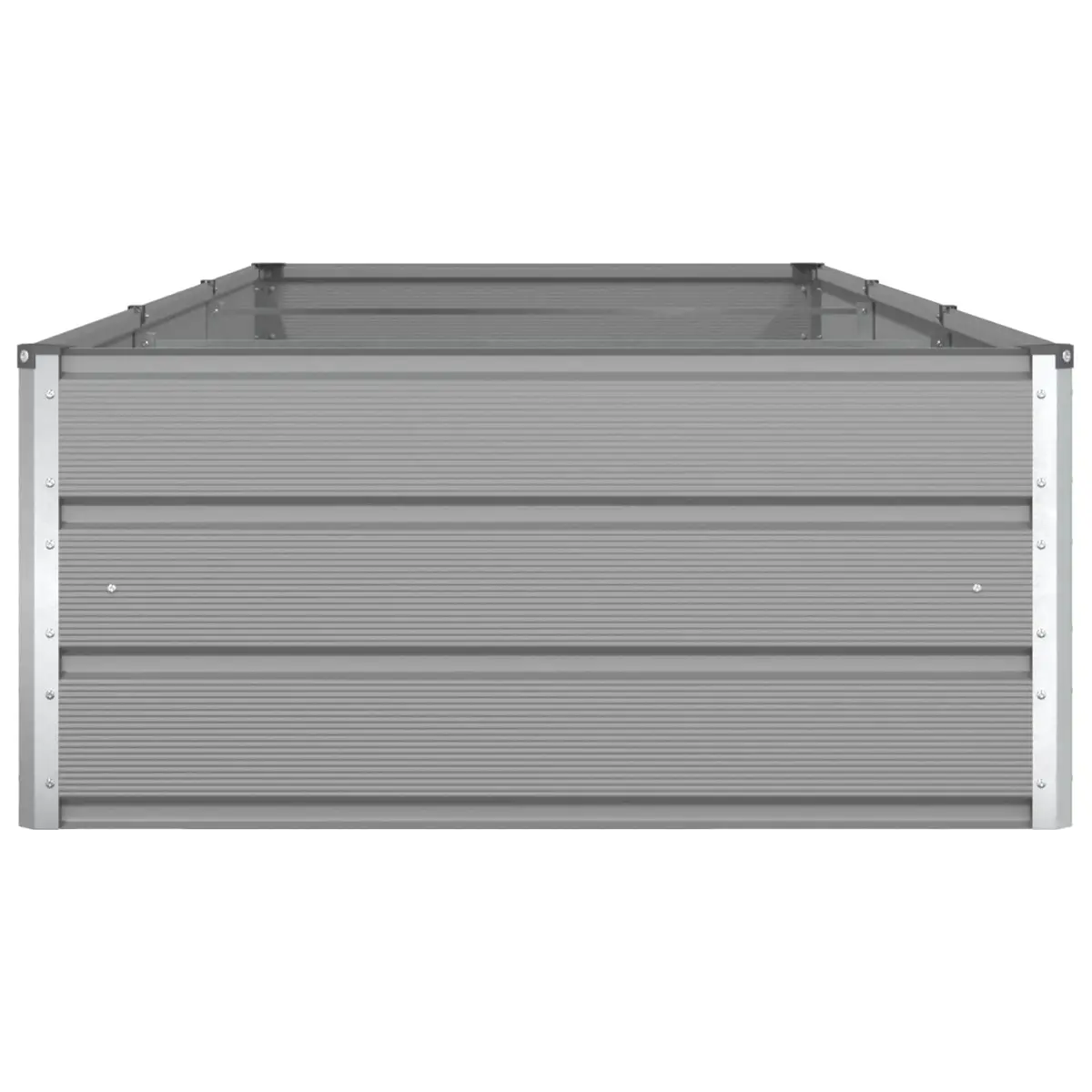 Steel Planter Outdoor Raised Bed Light Grey 290cm x 100cm x 45cm Galvanised Suitable for Garden and Terrace Use