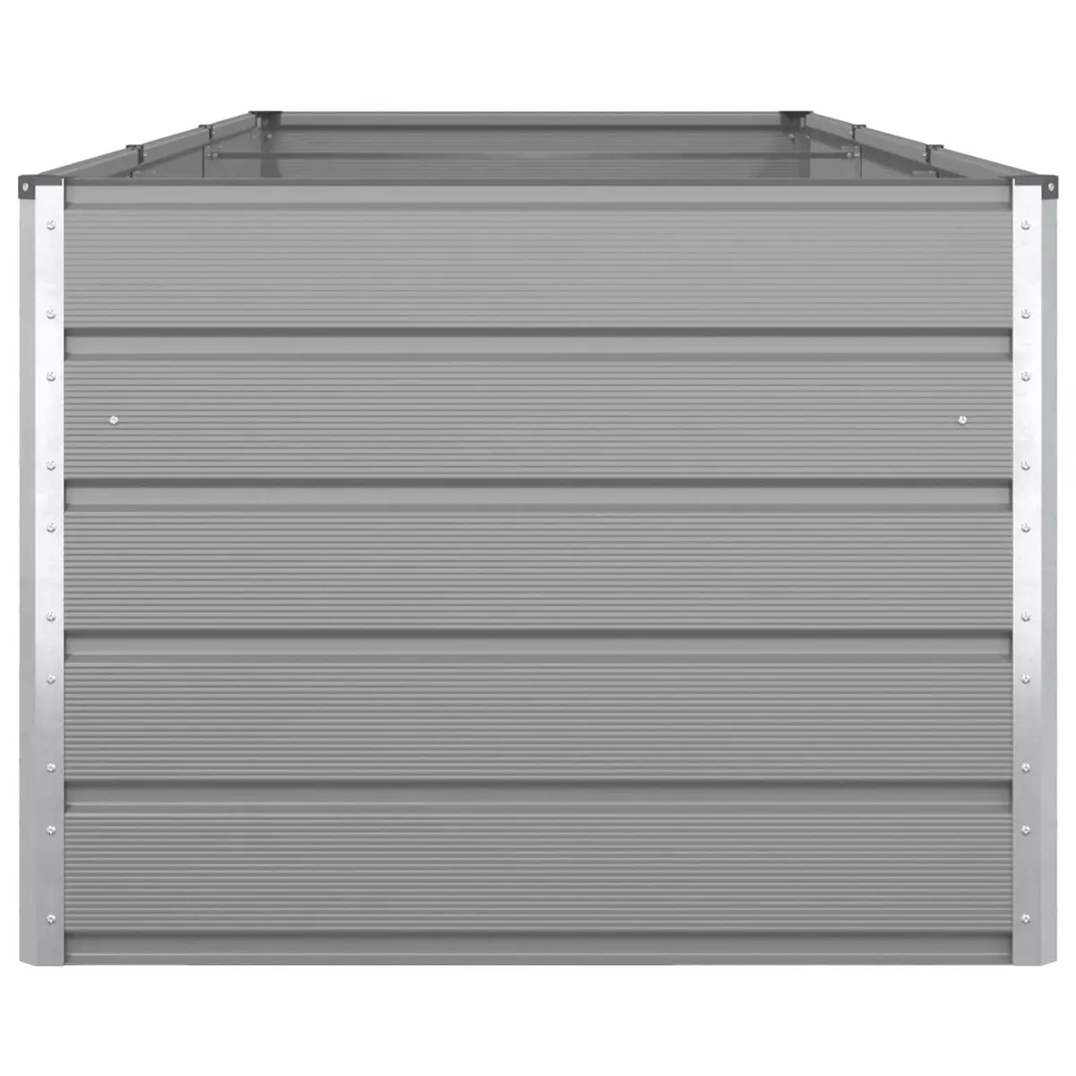 Galvanised Steel Outdoor Planter Large Light Grey 290x100x75cm Durable Garden Pot