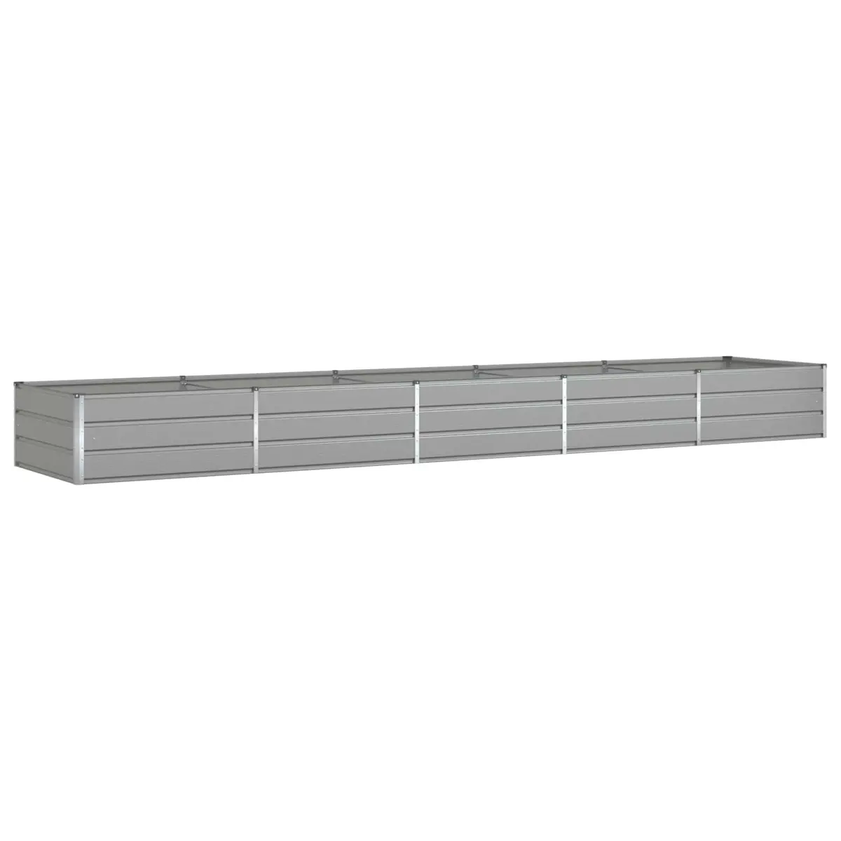 Galvanised Steel Garden Planter Light Grey 480x100x45cm Outdoor Patio Raised Bed