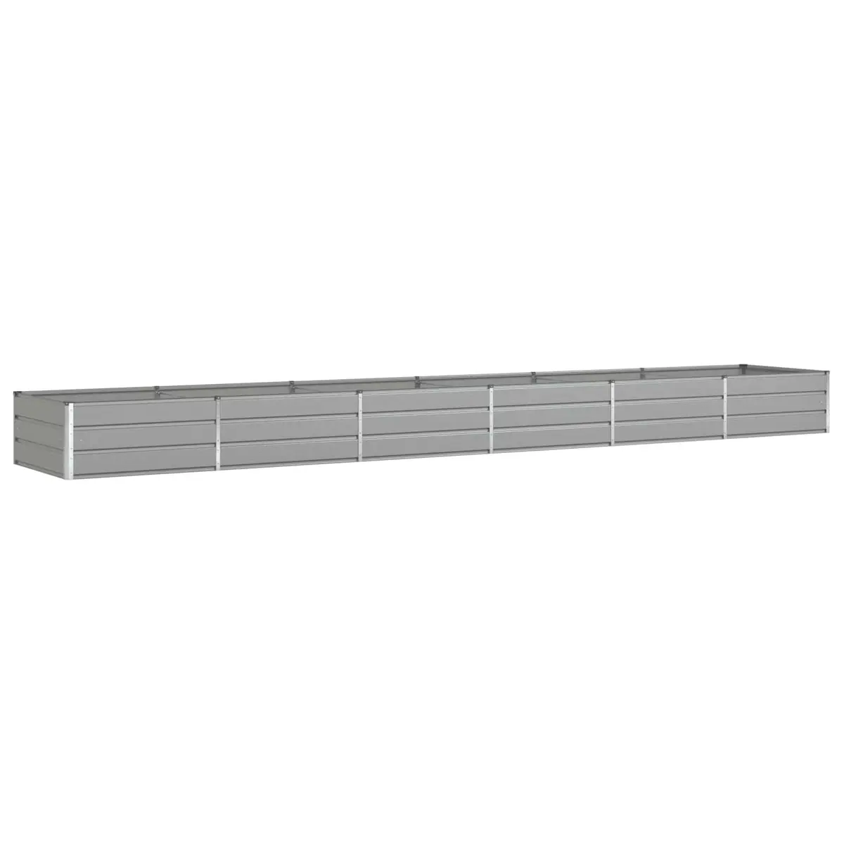 Galvanised Steel Planter Outdoor Raised Bed Light Grey 580x100x45cm Durable Garden Container