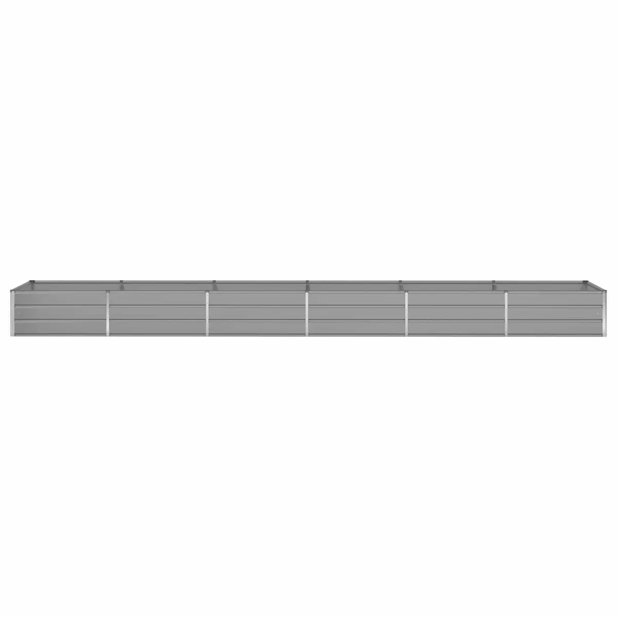 Galvanised Steel Planter Outdoor Raised Bed Light Grey 580x100x45cm Durable Garden Container