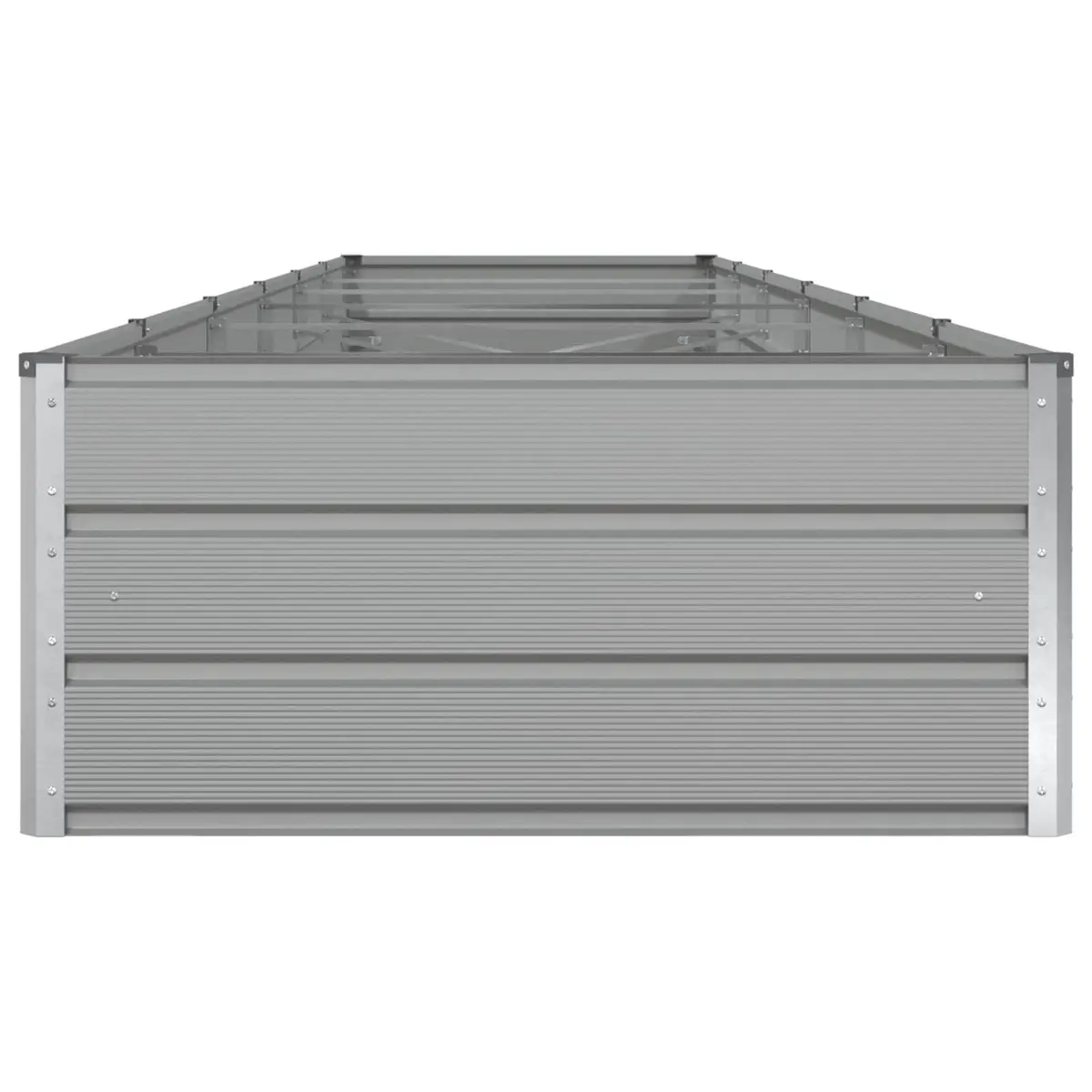Galvanised Steel Planter Outdoor Raised Bed Light Grey 580x100x45cm Durable Garden Container