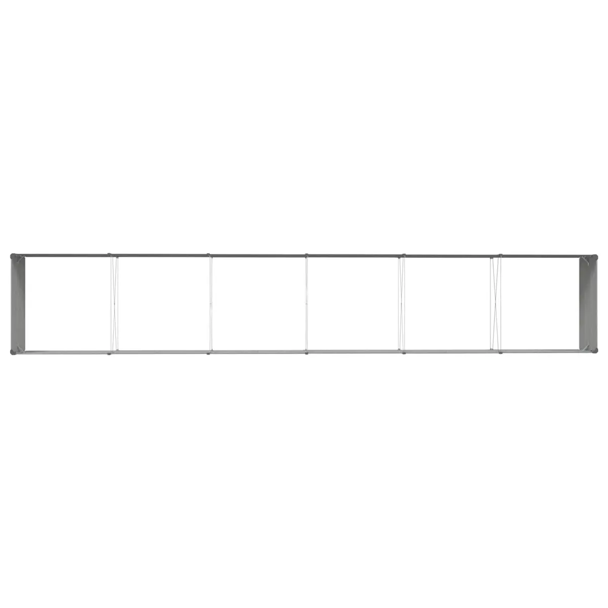 Galvanised Steel Planter Outdoor Raised Bed Light Grey 580x100x45cm Durable Garden Container