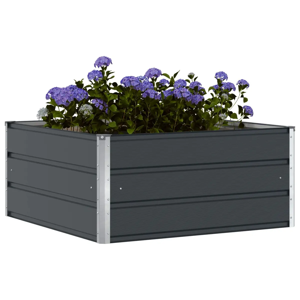 Steel Planter Modern Anthracite Large Garden Pot Outdoor Decorative Container