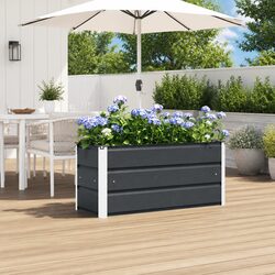 Functional Anthracite Planter for Indoor and Outdoor Use