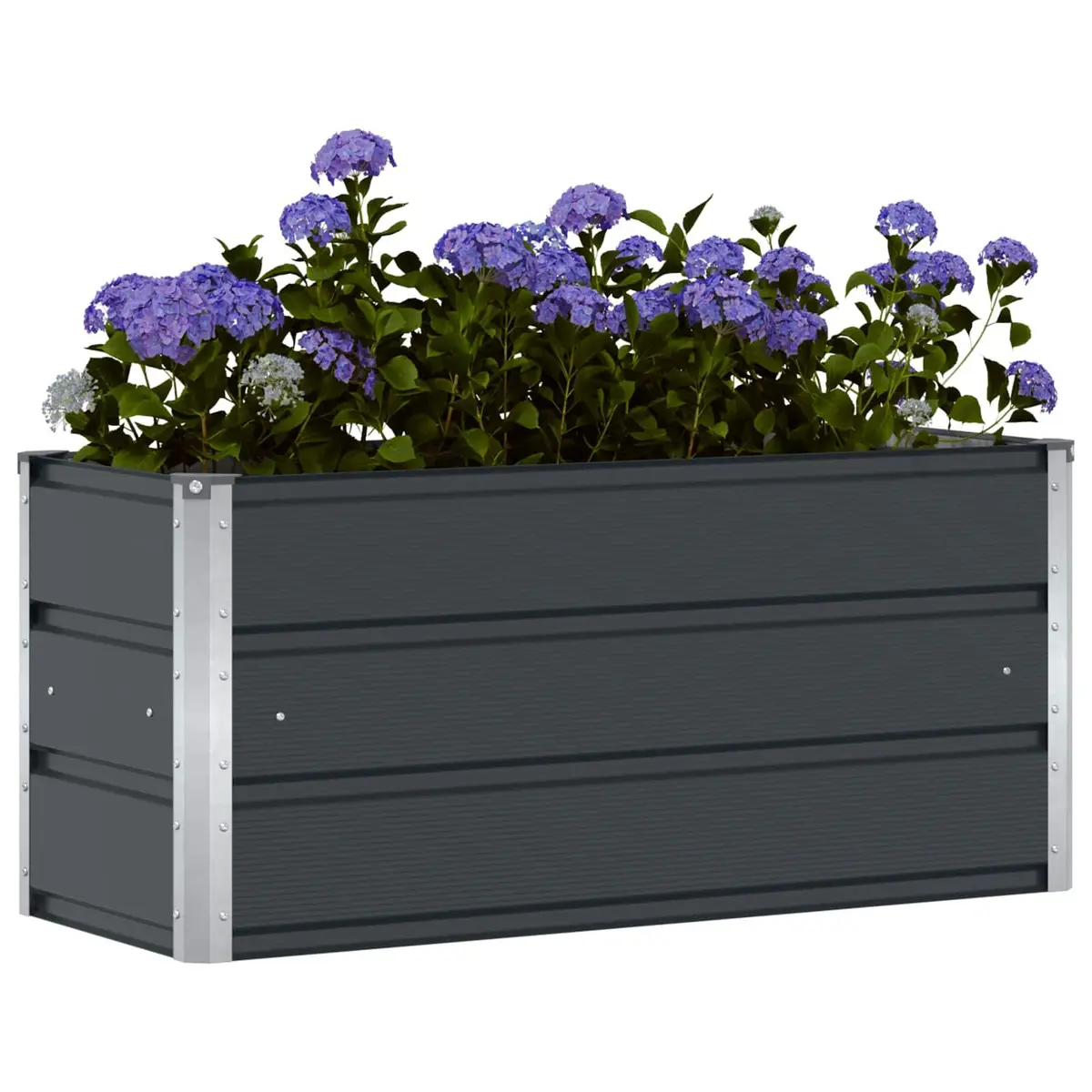 Steel Planter Anthracite 100x40x45cm Indoor Outdoor Garden Patio Pot Container