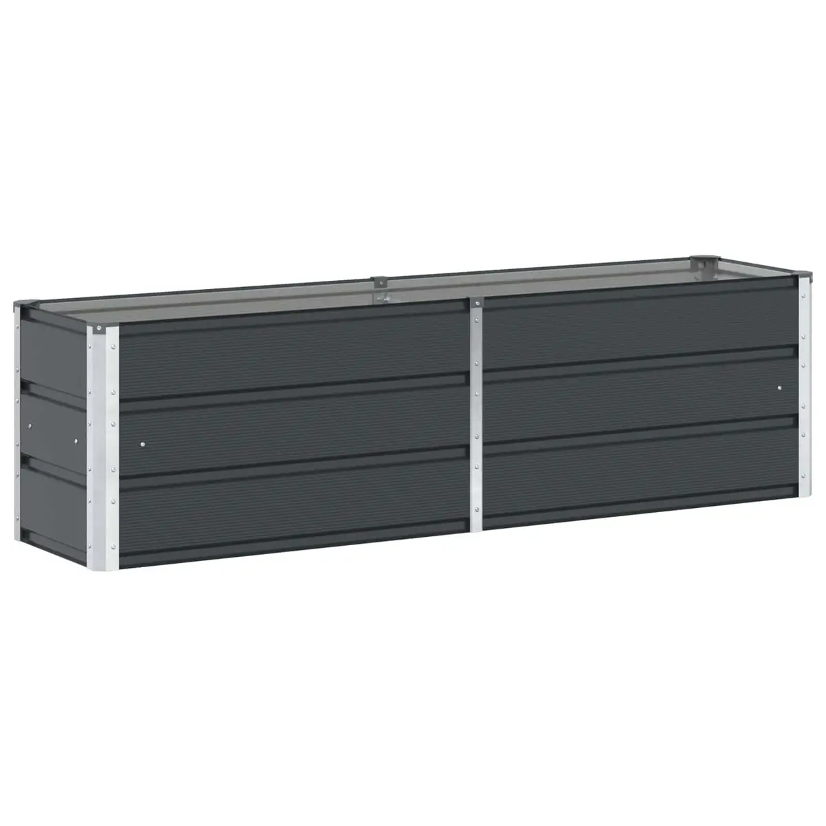 Steel Planter Anthracite 160 x 40 x 45 cm Garden Patio Indoor Outdoor Pot