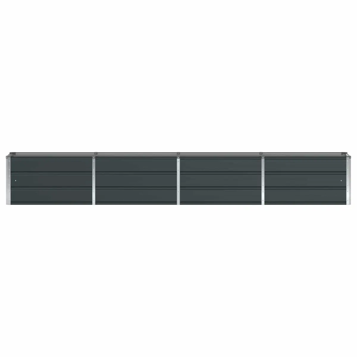 Steel Planter Indoor Outdoor Anthracite 320cm x 40cm x 45cm Durable Steel Frame Suitable for Garden Patio Balcony