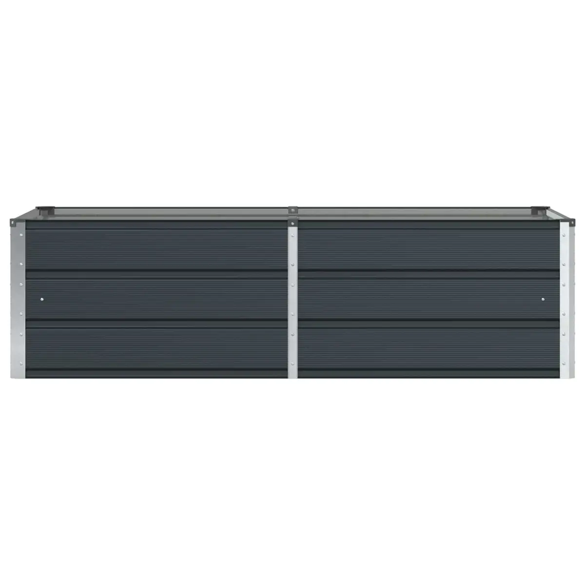 Planter Steel and Plastic Anthracite 160 x 80 x 45 cm Indoor Outdoor Use
